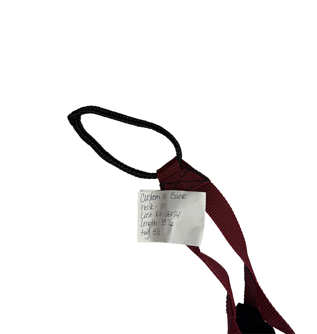 X-Back Harness BURGUNDY 27 x 33.5, 22.25