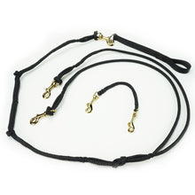 Load image into Gallery viewer, Two Dog Scooter & Bike Leash - Bikejoring Line with Bungee – 7ft Poly Rope, Reflective Option, Includes Post Connector - Made in the USA!