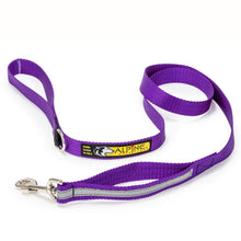 Load image into Gallery viewer, Urban Trail® Walking Dog Leash, 5 Foot Long,  1" or 3/4" width for Large and Small Dog, Hiking Leash, Low Light Visibility, 3M™ Scotchlite Reflective Bands- Hand-Made in the USA!