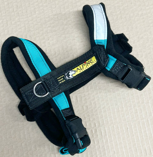 Urban Trail Adjustable Harness - TEAL - 18.5 x 24.5, MR 7.5 - 3M Scotchlite Reflective Bands (Garage Sale Item)