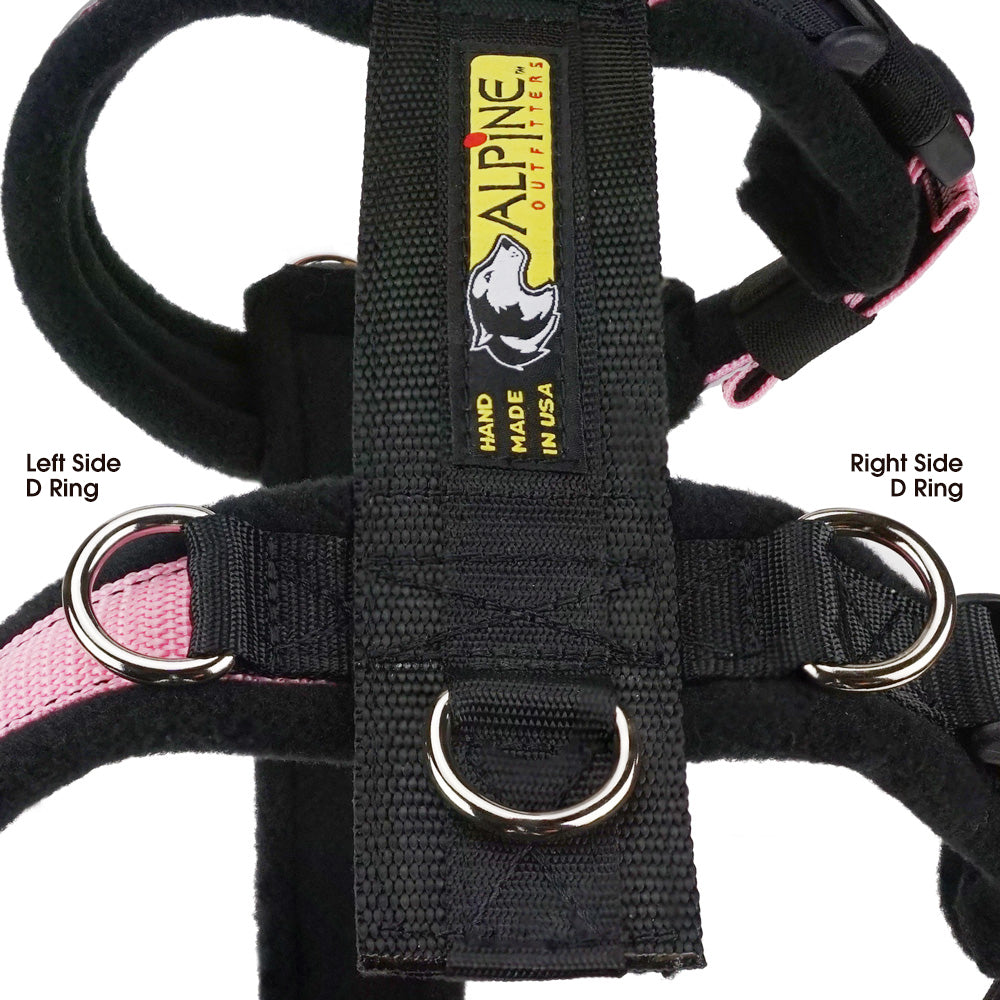 sled dog harness D-ring reinforcement webbing attachment