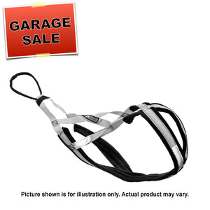 #00 - Blow Out Sale! - X-Back Harness - Black Race Weight Nylon with reflective bands - various sizes - tug colors and material may vary (Garage Sale Item)